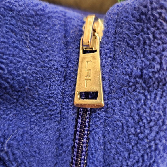 L-RL Lauren Active Ralph Lauren Mens Size Large Blue Fleece Jacket Fu… - Picture 5 of 12